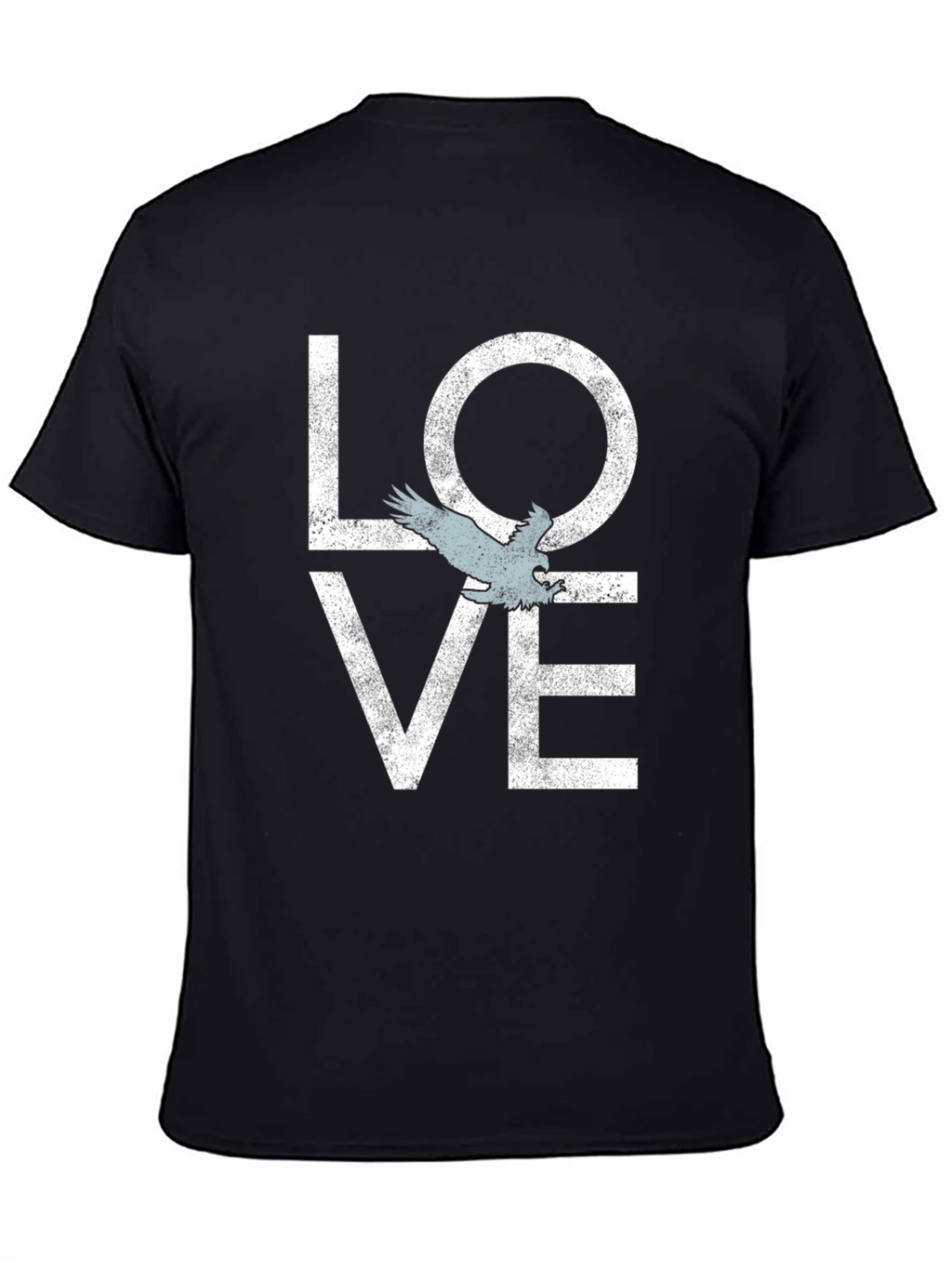 Love Bird Graphic Tee - Soft Black Cotton Shirt