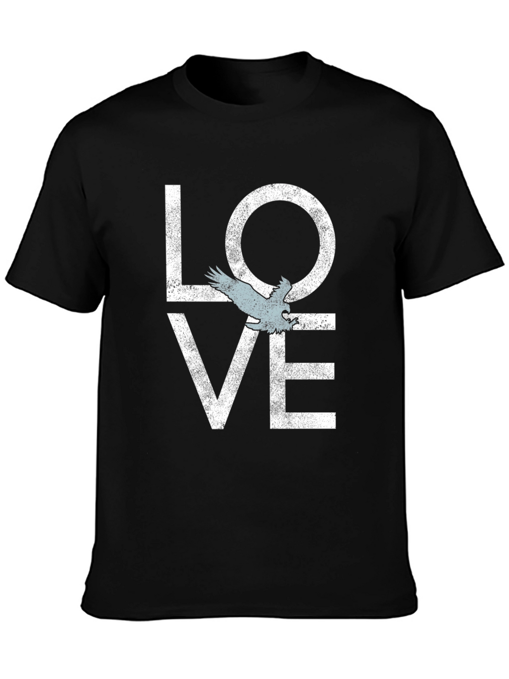 Love Bird Graphic Tee - Soft Black Cotton Shirt