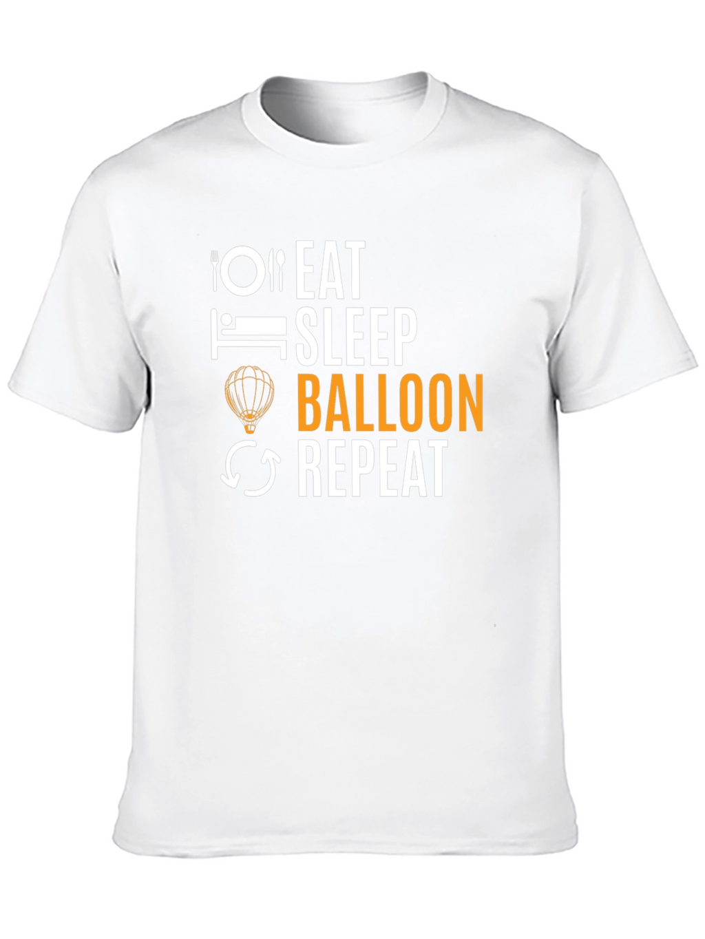 Eat Sleep Balloon Repeat T-Shirt - Black