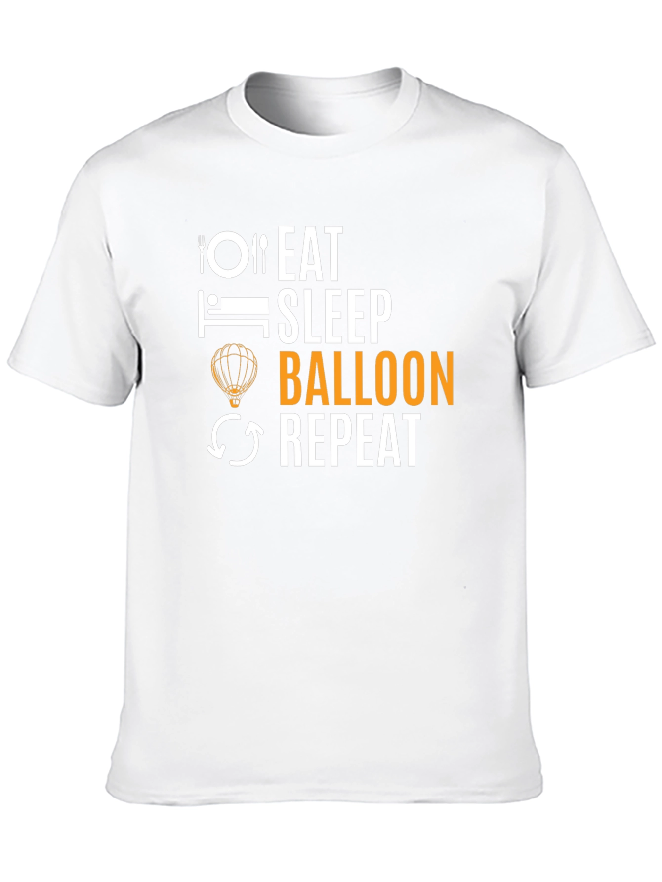 Eat Sleep Balloon Repeat T-Shirt - Black