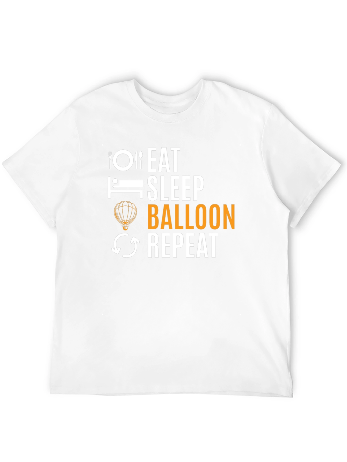 Eat Sleep Balloon Repeat T-Shirt - Black