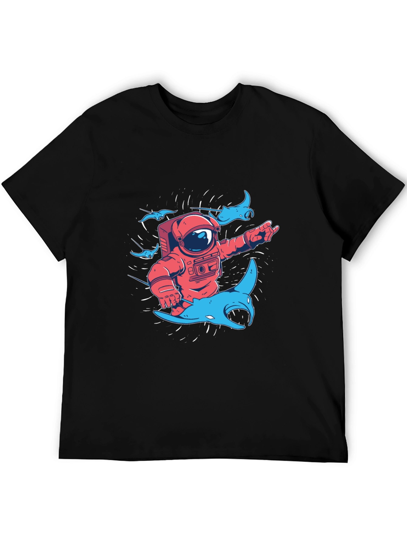 Astronaut & Manta Ray Graphic T-Shirt
