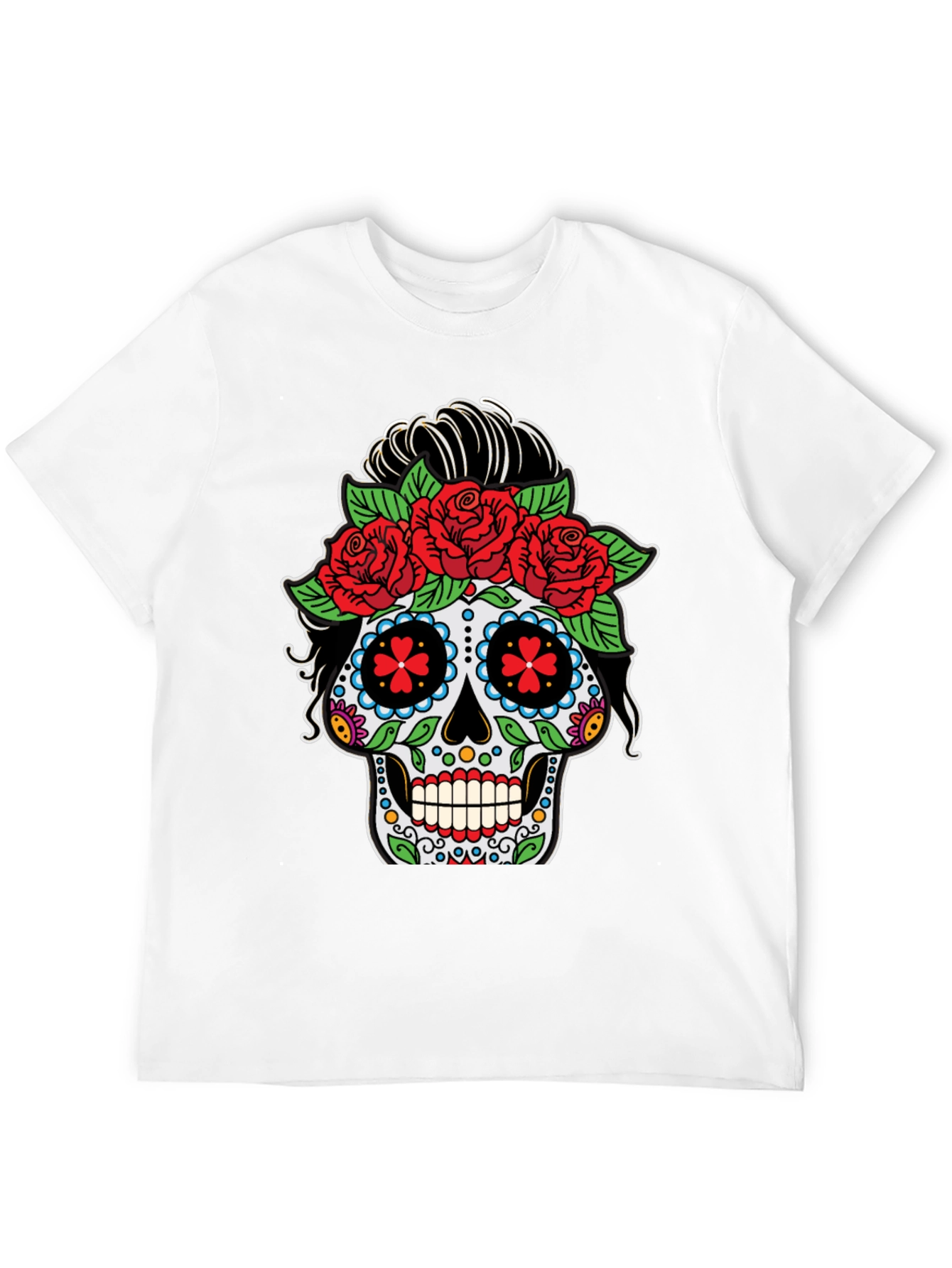 Day of the Dead Sugar Skull Black T-Shirt