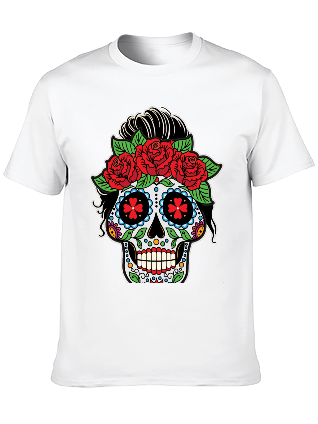 Day of the Dead Sugar Skull Black T-Shirt