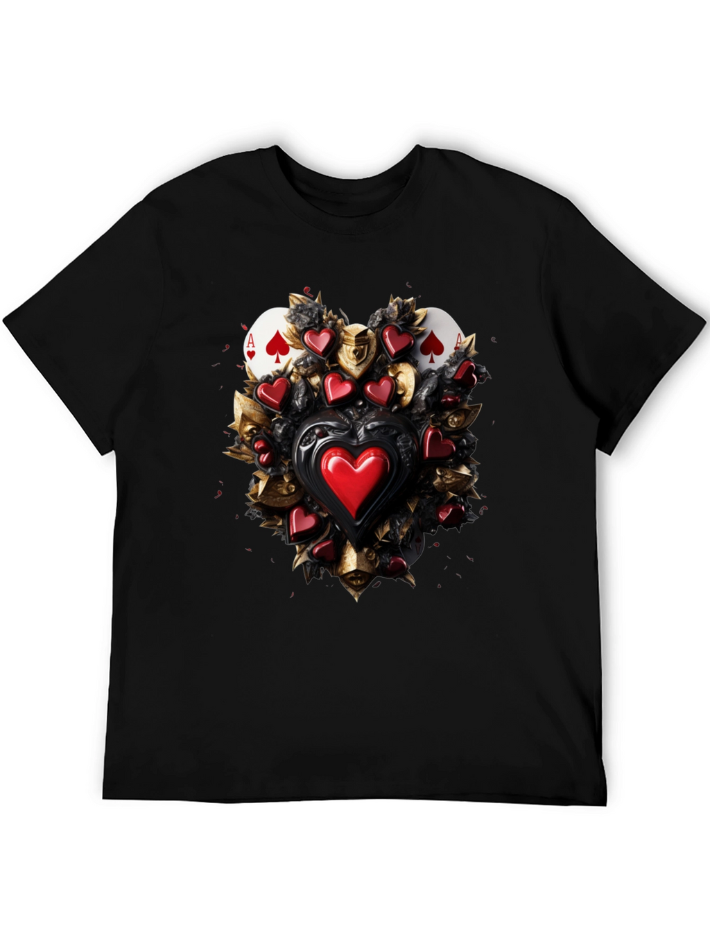 Ace of Spades & Hearts Graphic Tee