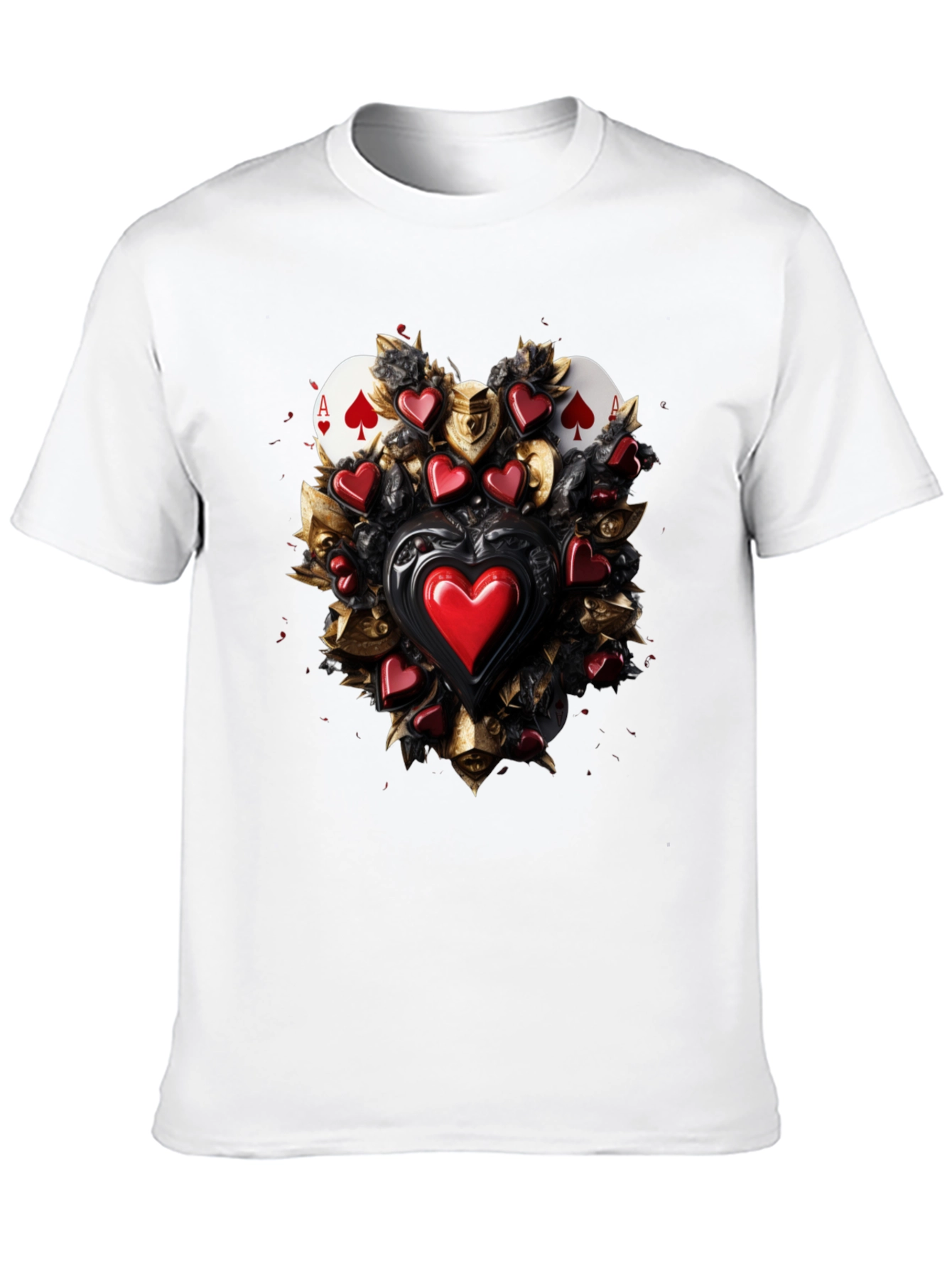 Ace of Spades & Hearts Graphic Tee