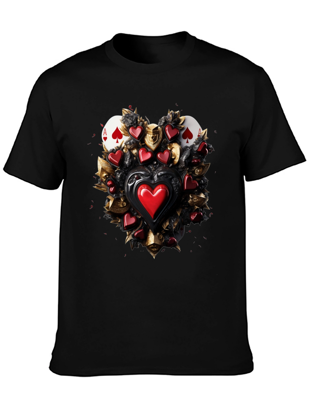 Ace of Spades & Hearts Graphic Tee