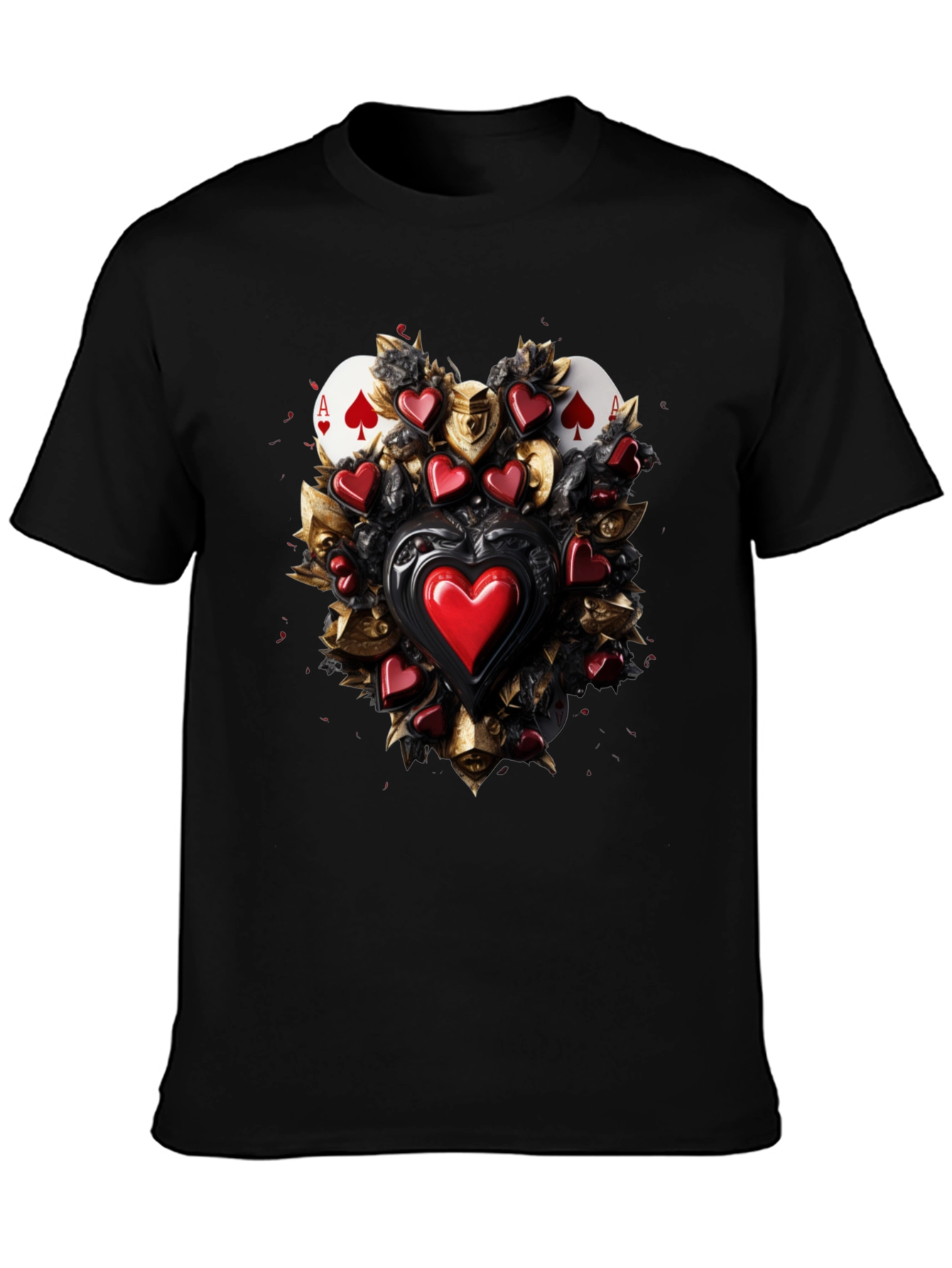 Ace of Spades & Hearts Graphic Tee