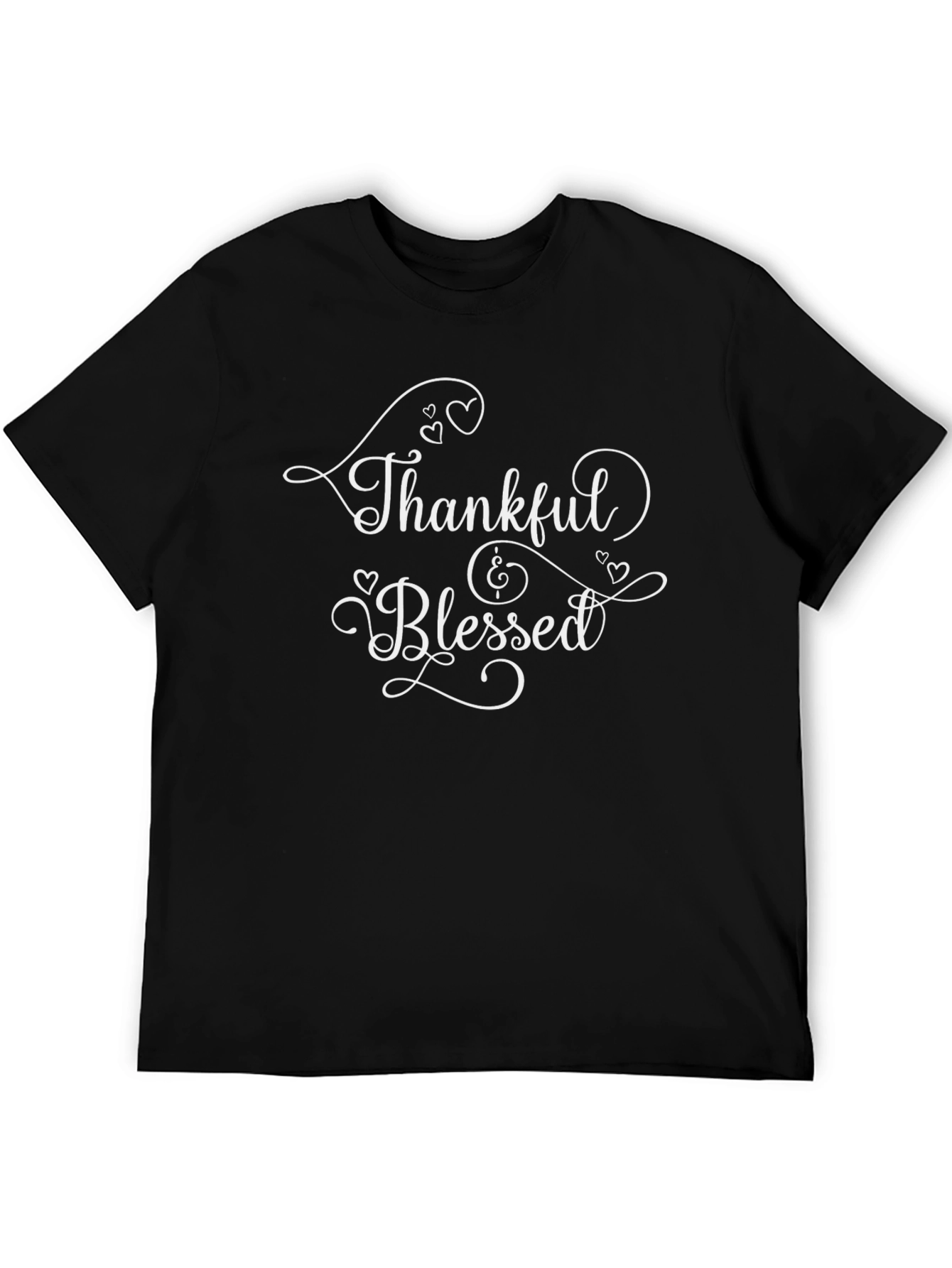 Thankful & Blessed Graphic Tee - Black