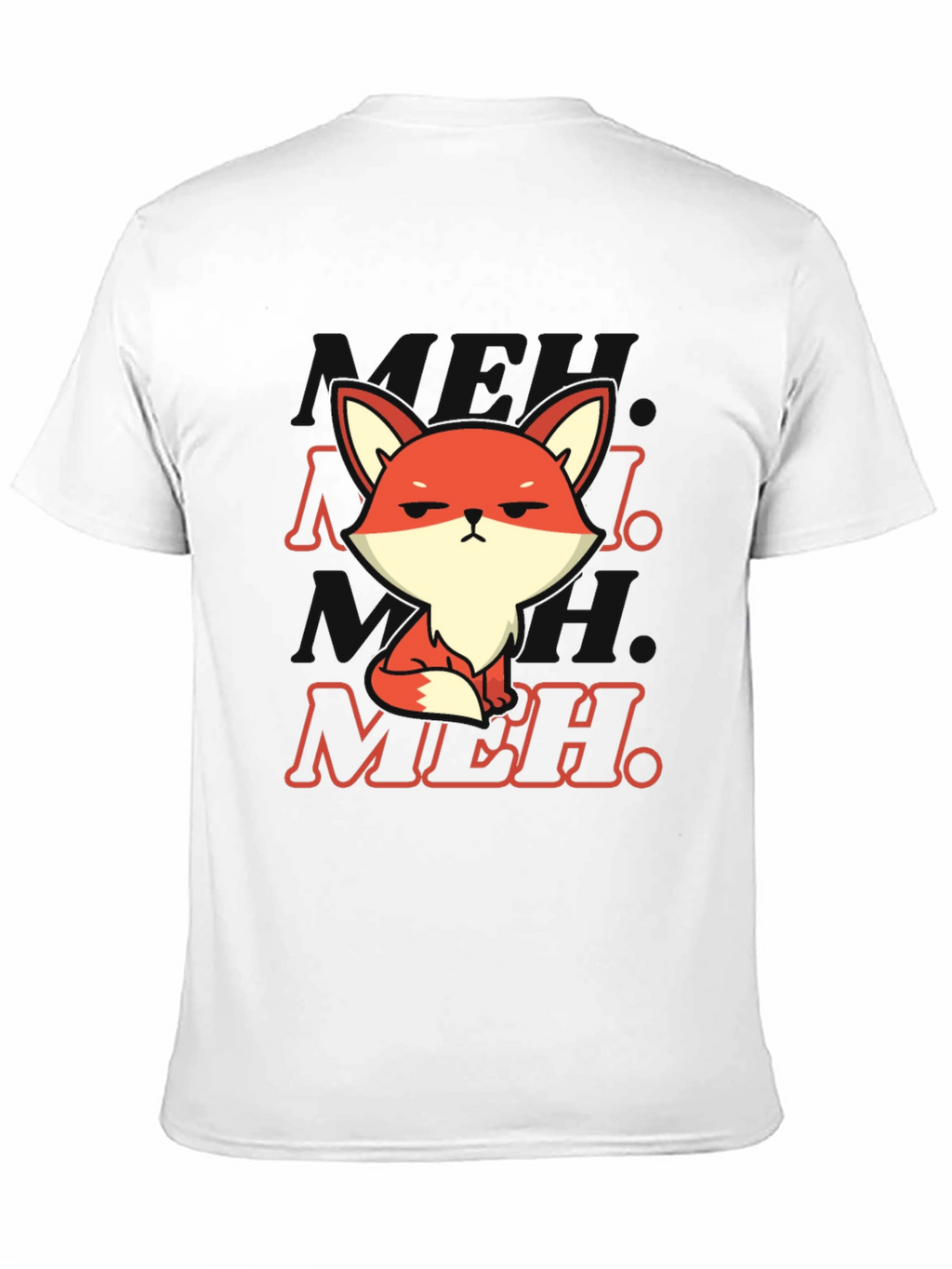 Meh Fox T-Shirt - Black Cotton Blend