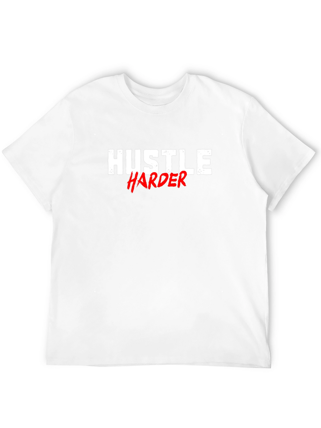 Hustle Harder Graphic Tee - Motivational Black T-Shirt