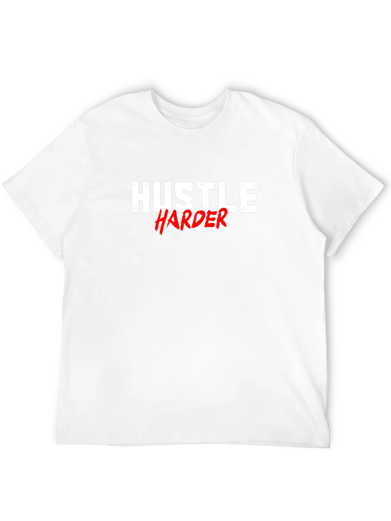 Hustle Harder Graphic Tee - Motivational Black T-Shirt