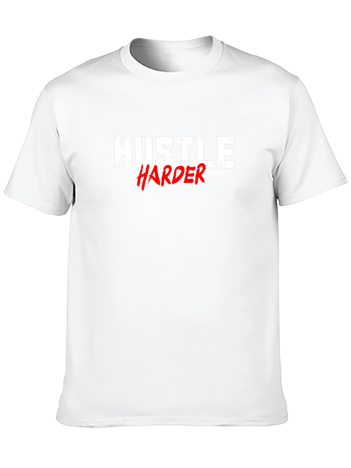 Hustle Harder Graphic Tee - Motivational Black T-Shirt
