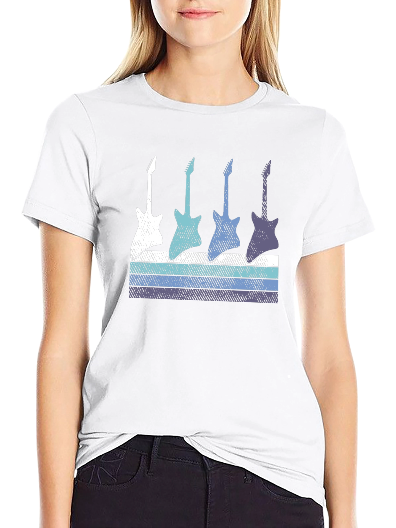 Retro Guitar T-Shirt - Cool Music Lover Tee