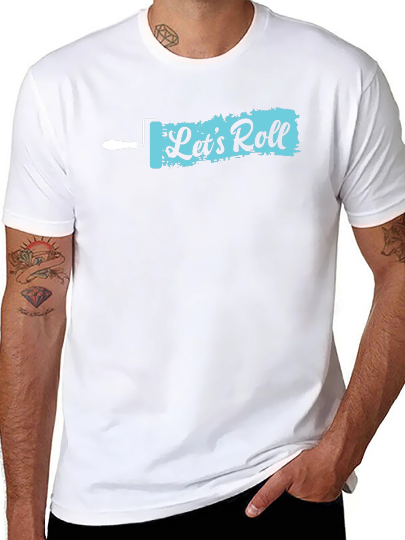 Lets Roll Painter T-Shirt - Black Graphic Tee