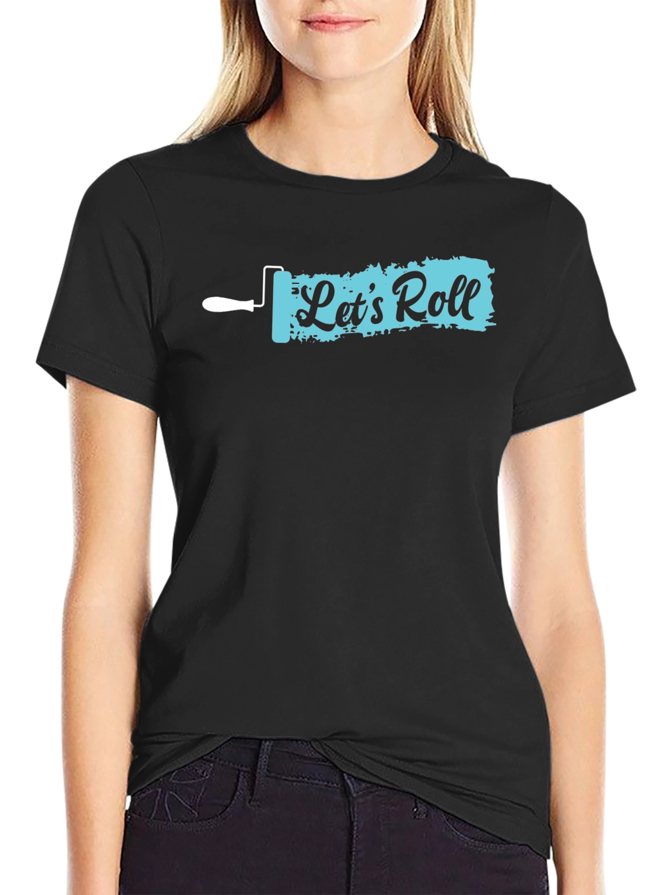Lets Roll Painter T-Shirt - Black Graphic Tee