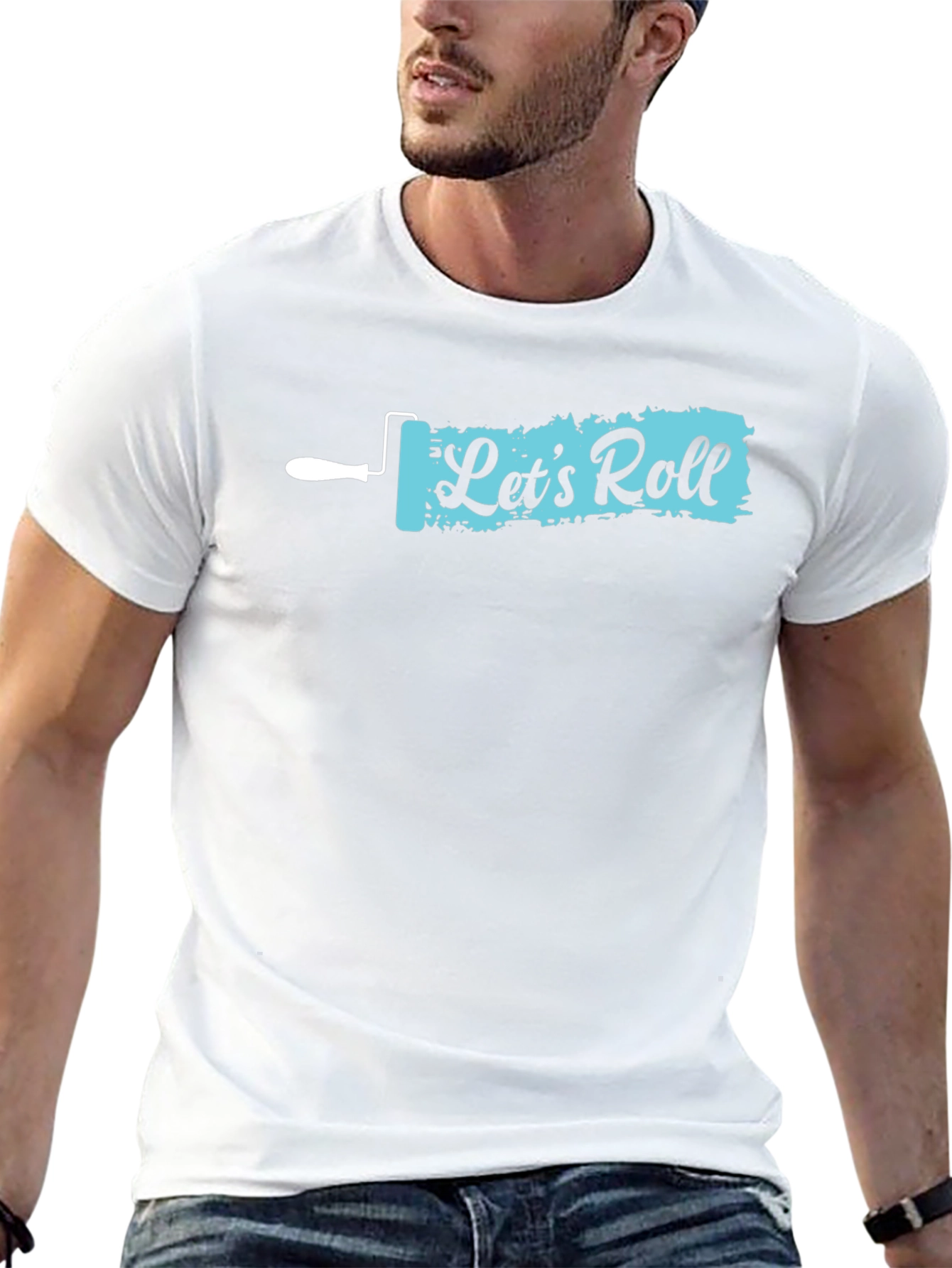 Lets Roll Painter T-Shirt - Black Graphic Tee