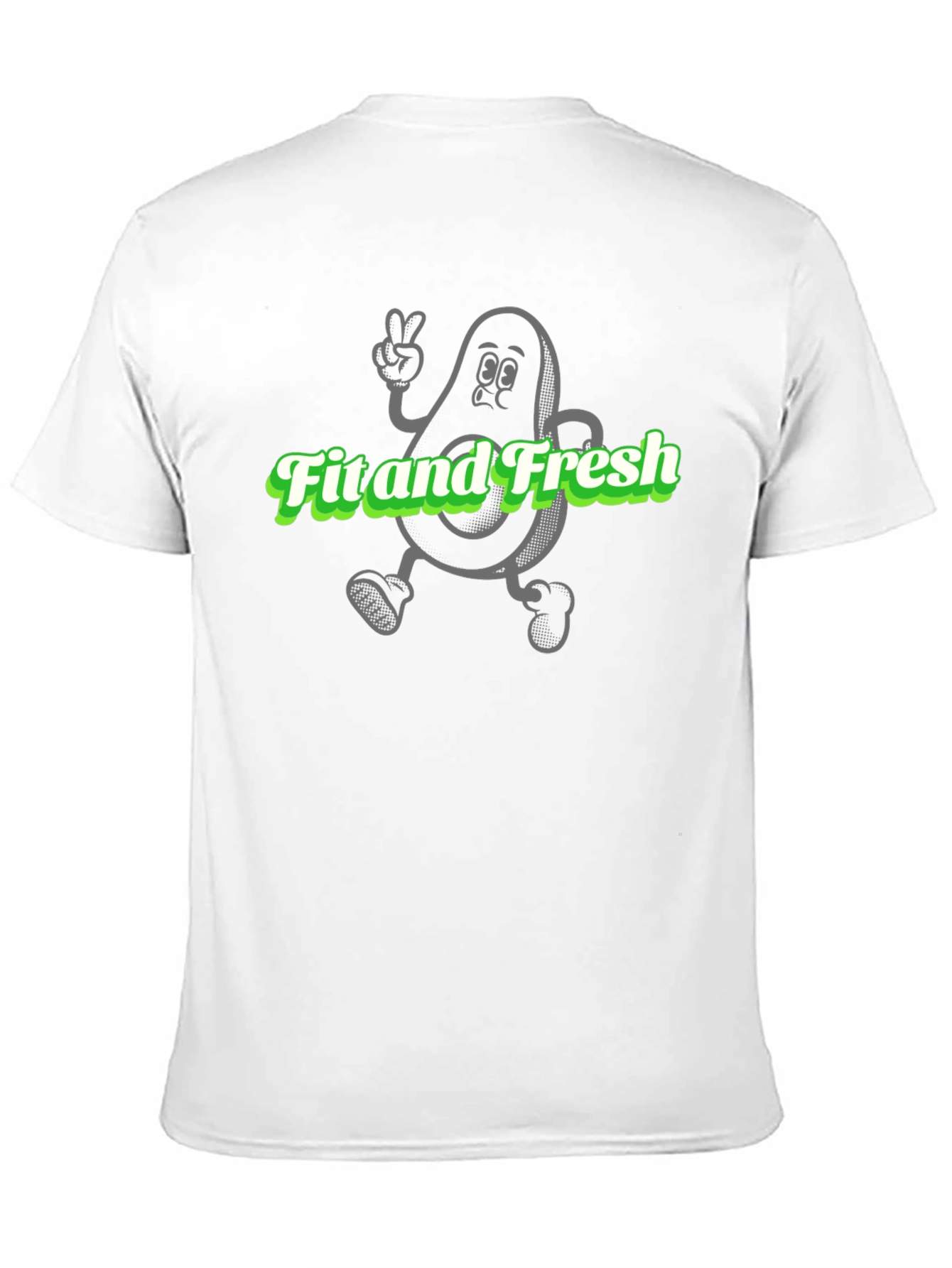 Fit and Fresh Avocado Graphic Tee - Black Cotton T-Shirt
