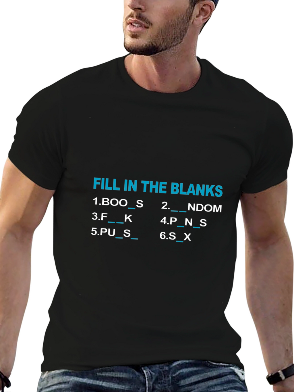 Fill In The Blanks Graphic T-Shirt