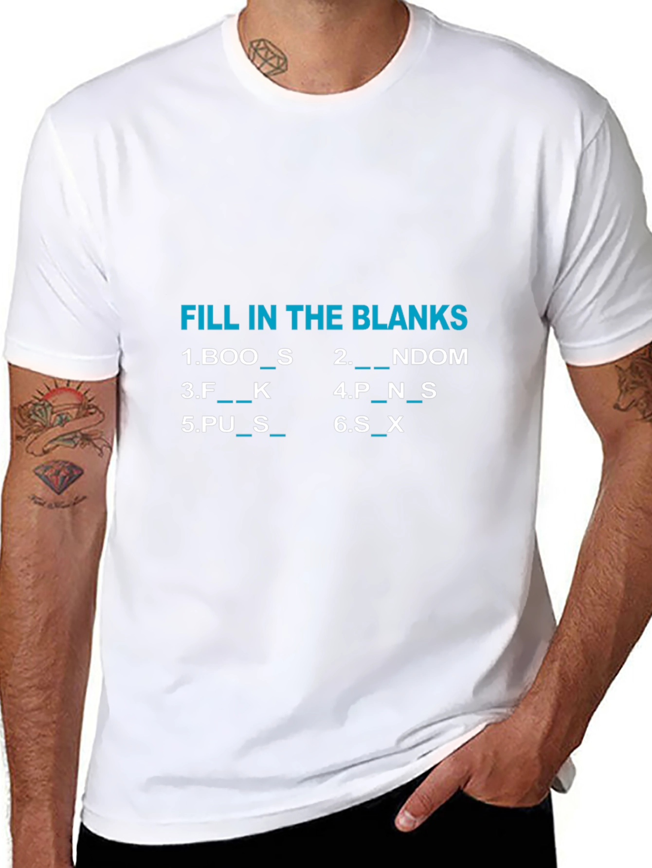 Fill In The Blanks Graphic T-Shirt