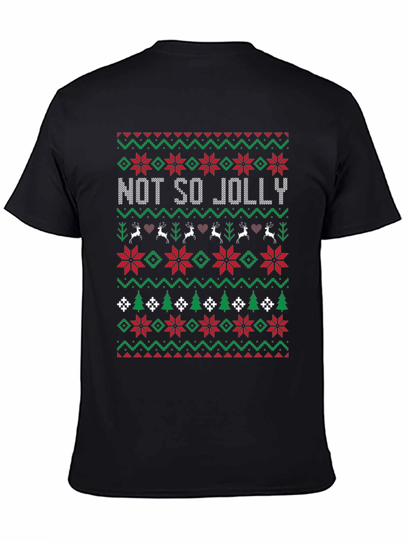 Not So Jolly Christmas Sweater Pattern T-Shirt