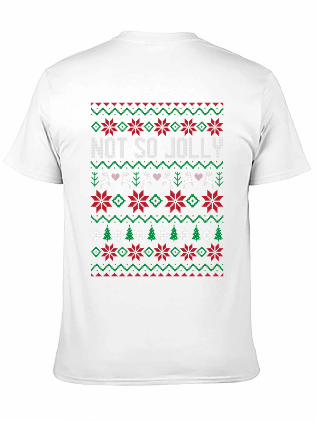 Not So Jolly Christmas Sweater Pattern T-Shirt