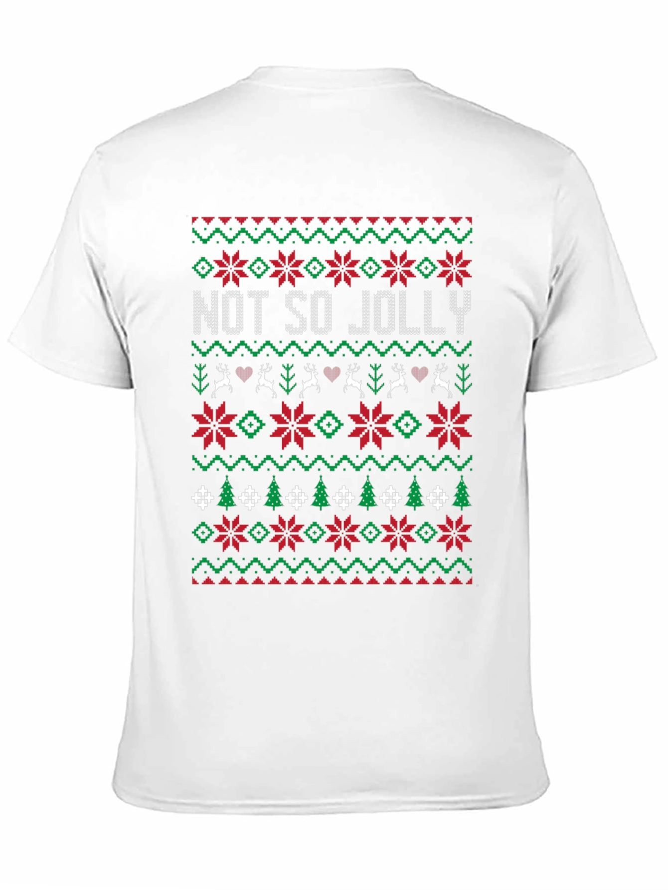 Not So Jolly Christmas Sweater Pattern T-Shirt