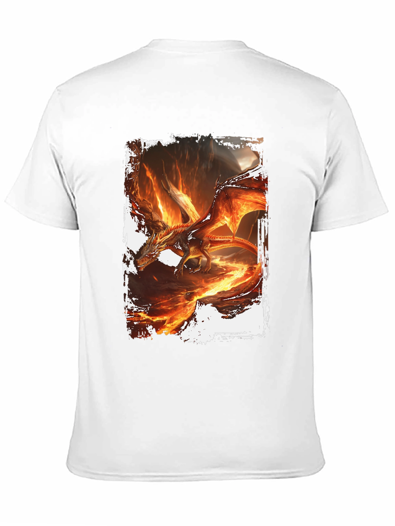 Fiery Dragon Graphic Black T-Shirt