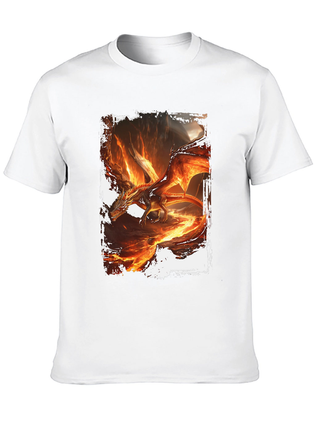 Fiery Dragon Graphic Black T-Shirt