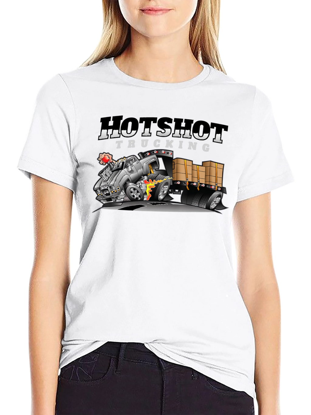 Hotshot Trucking Black Graphic Tee