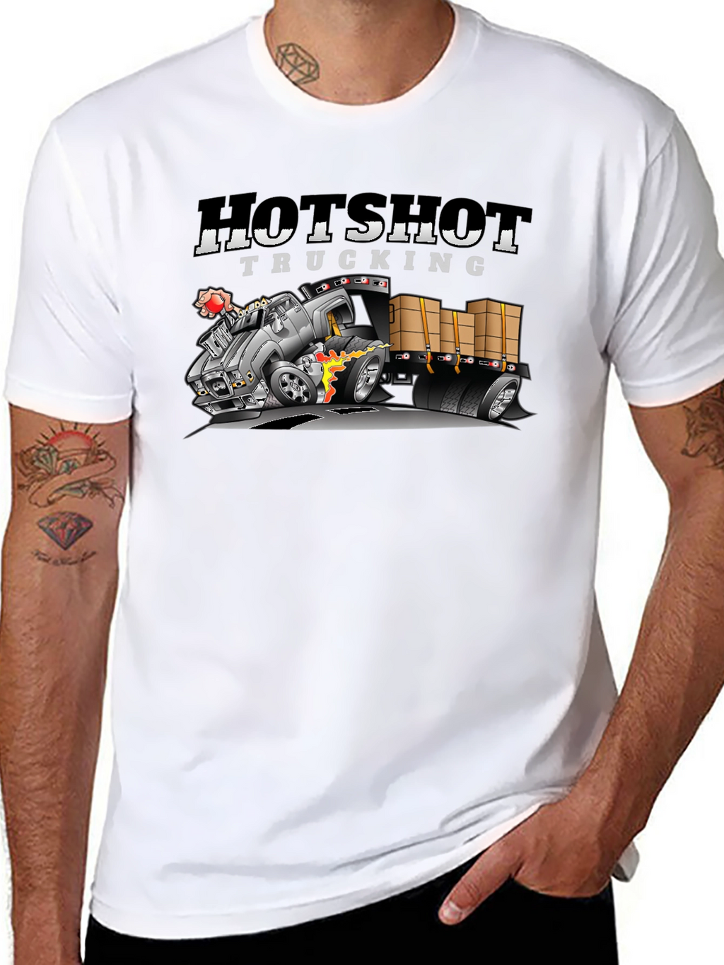 Hotshot Trucking Black Graphic Tee