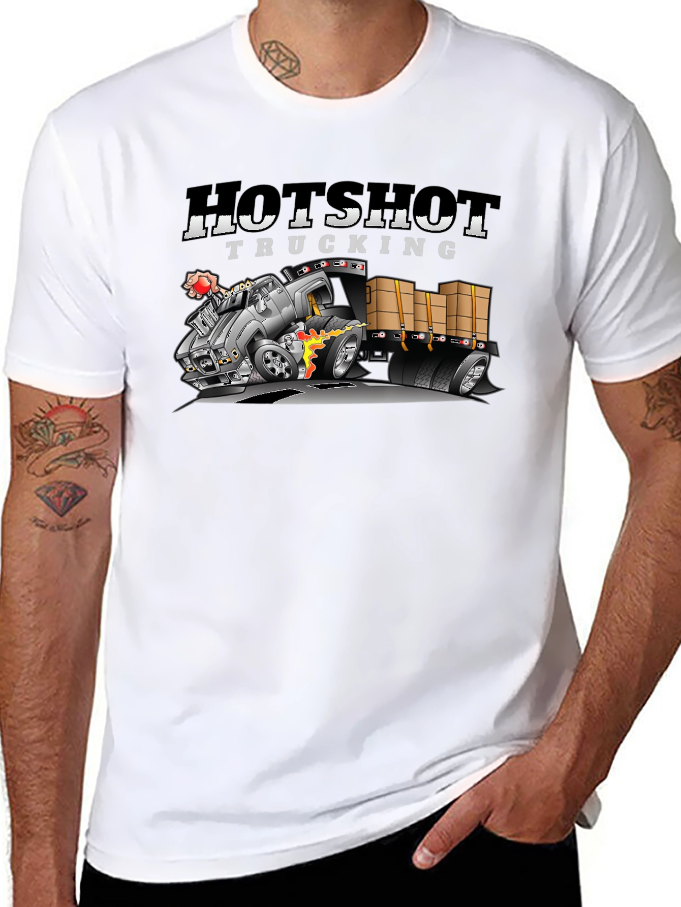 Hotshot Trucking Black Graphic Tee