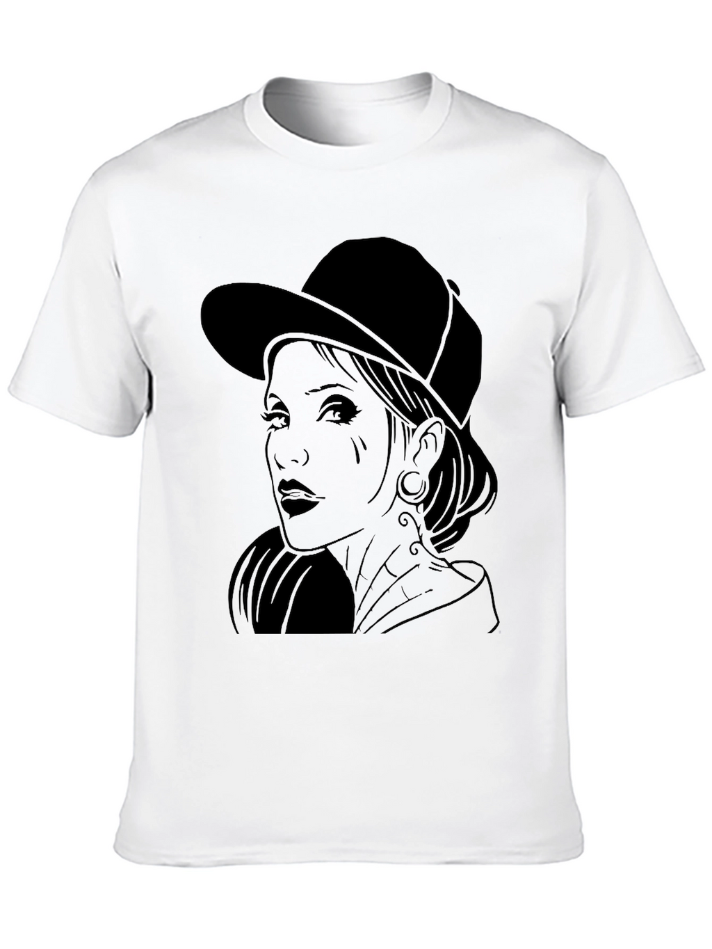 Graphic Tee - Woman in Hat