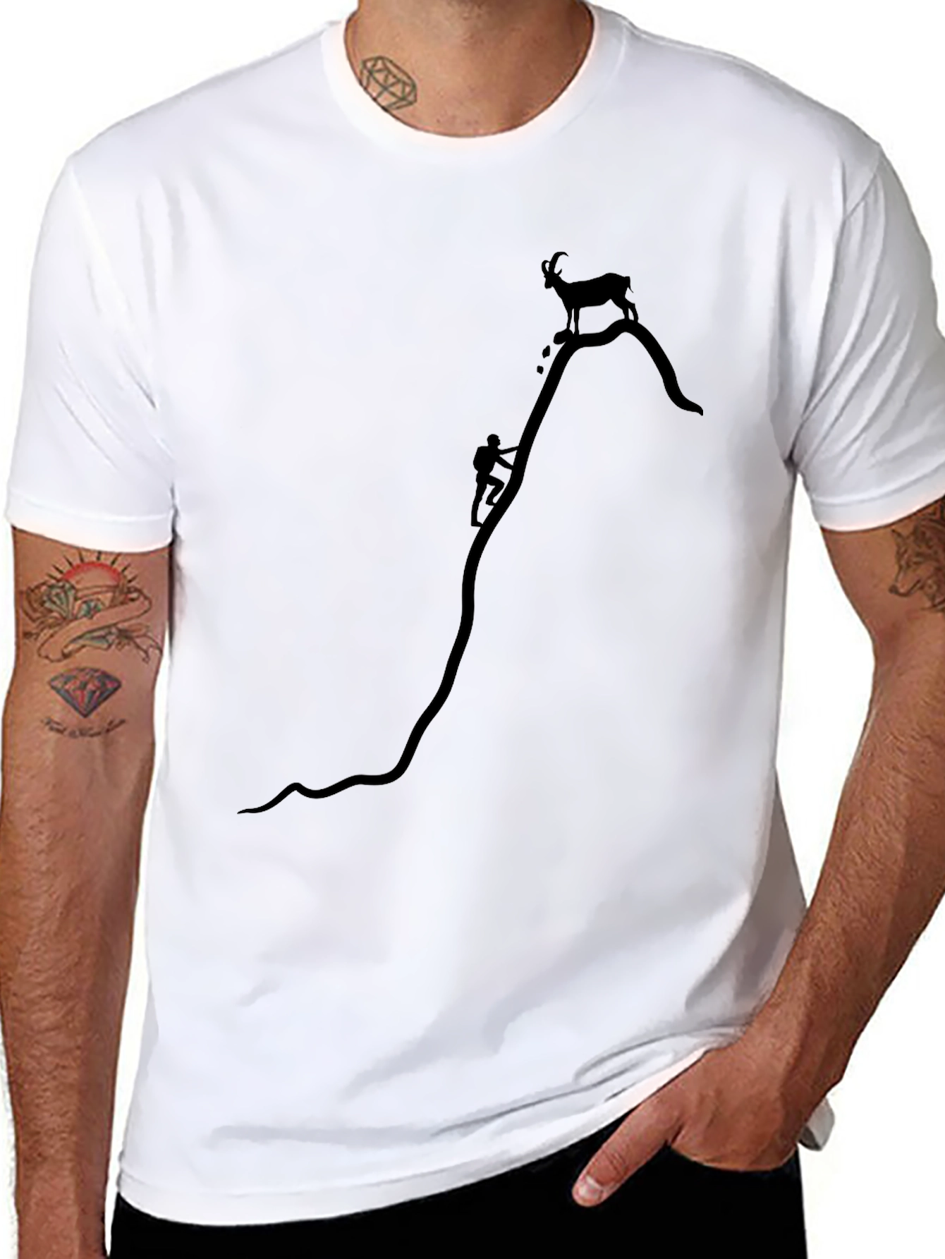 Black Mountain Climber Graphic Tee