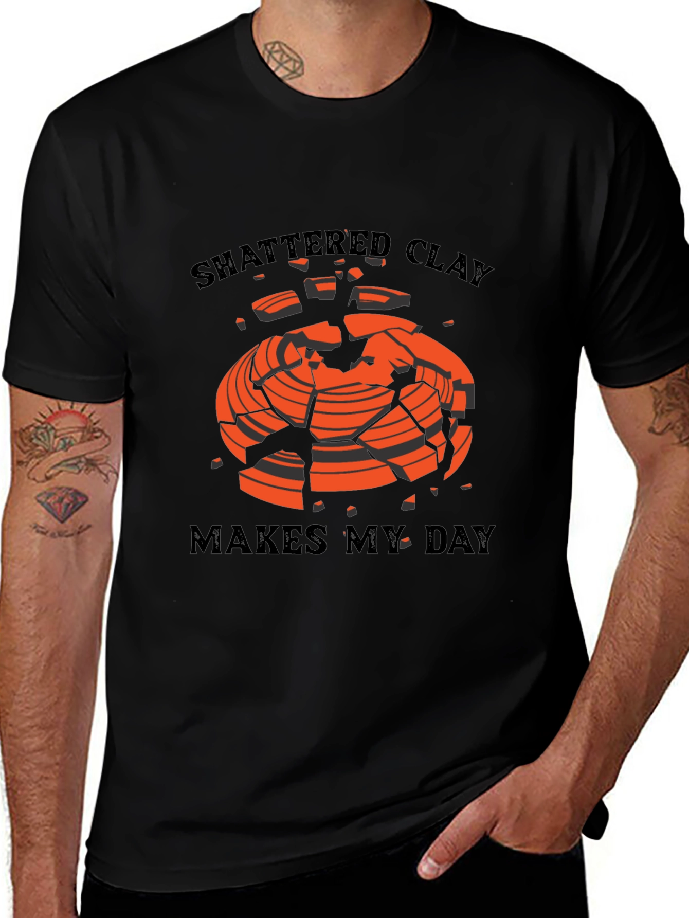 Shattered Clay Makes My Day T-Shirt - Trap & Skeet