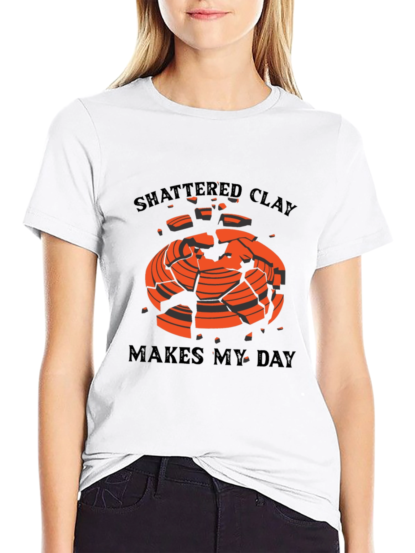Shattered Clay Makes My Day T-Shirt - Trap & Skeet