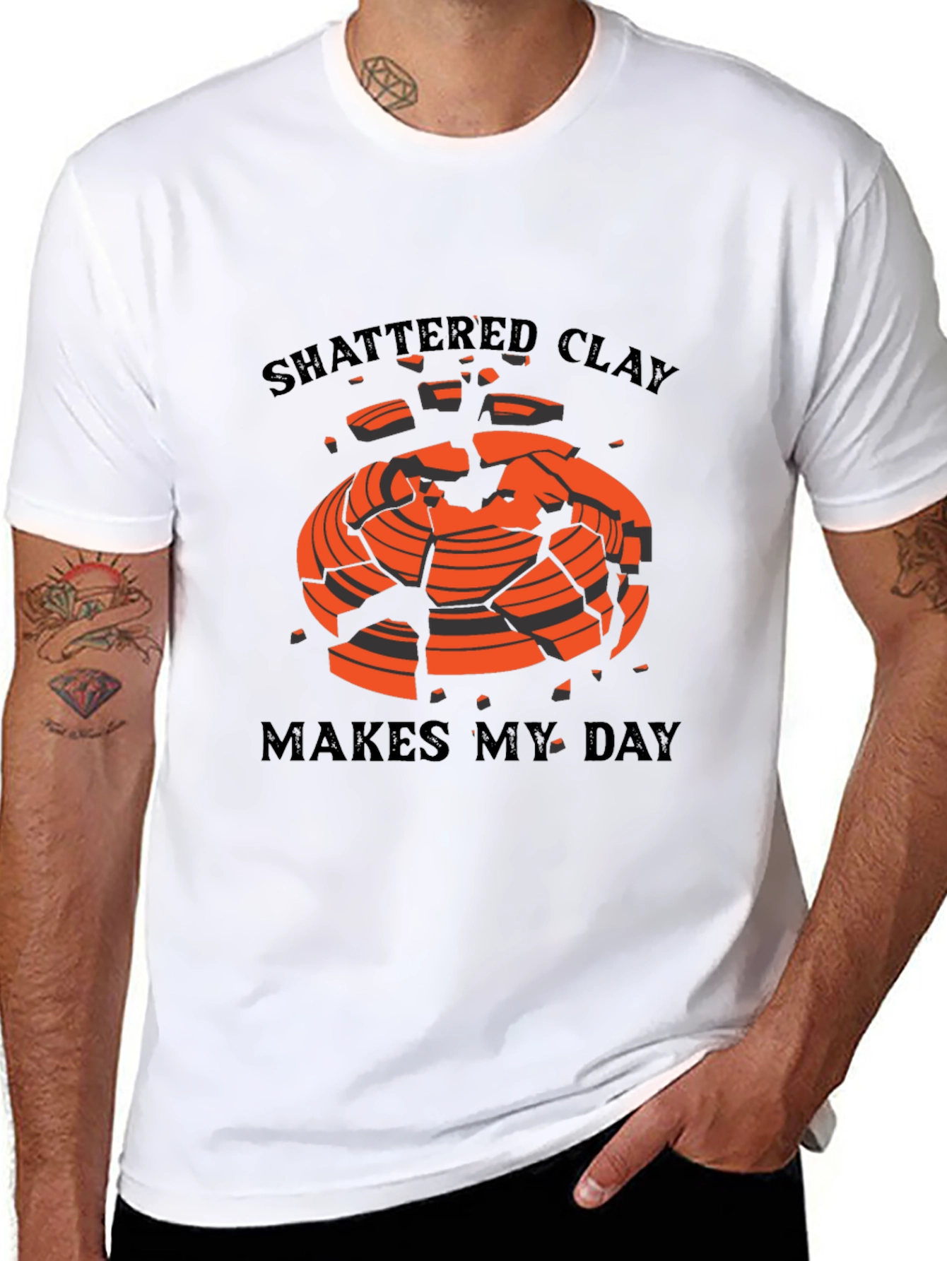 Shattered Clay Makes My Day T-Shirt - Trap & Skeet