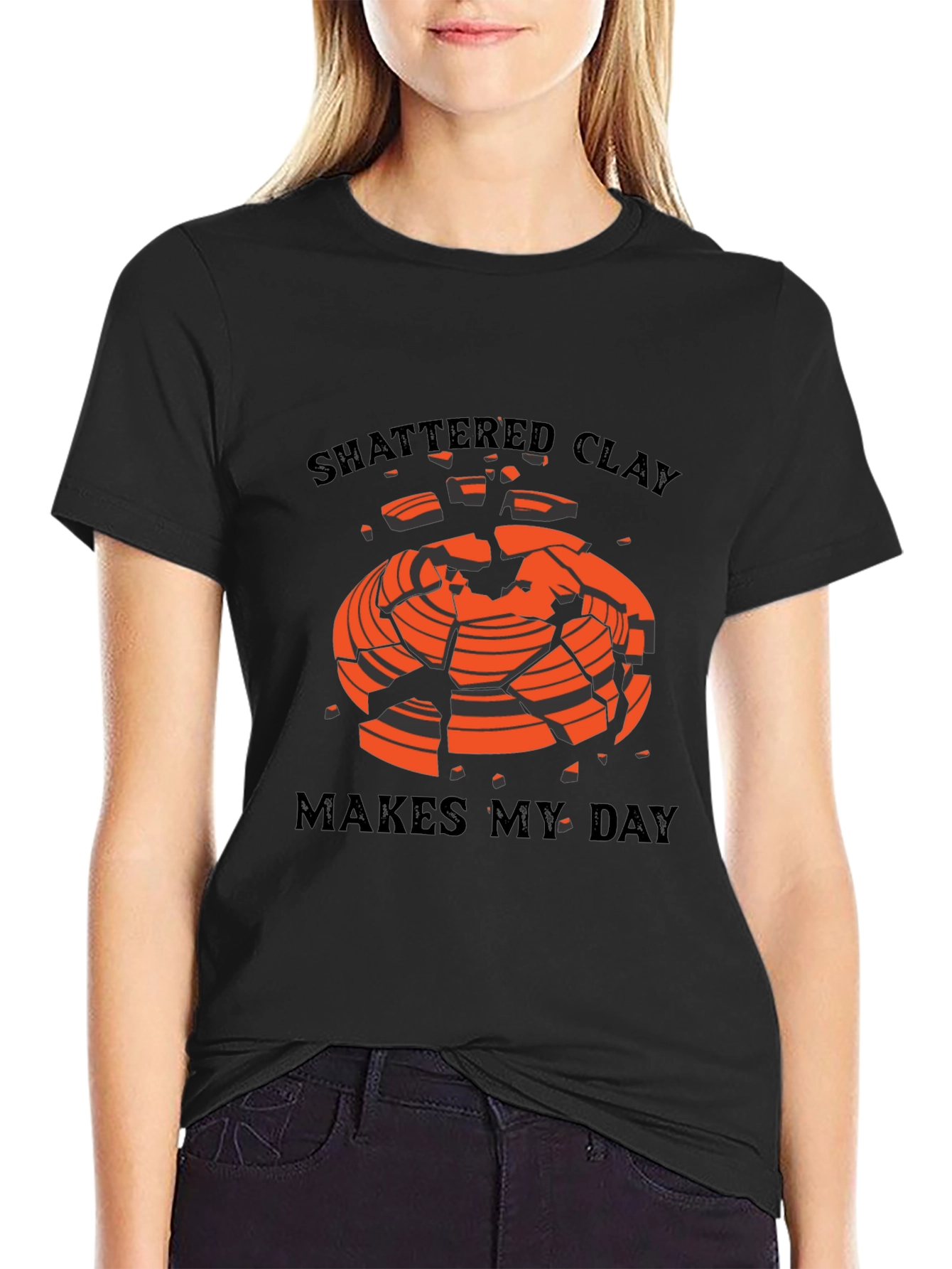 Shattered Clay Makes My Day T-Shirt - Trap & Skeet