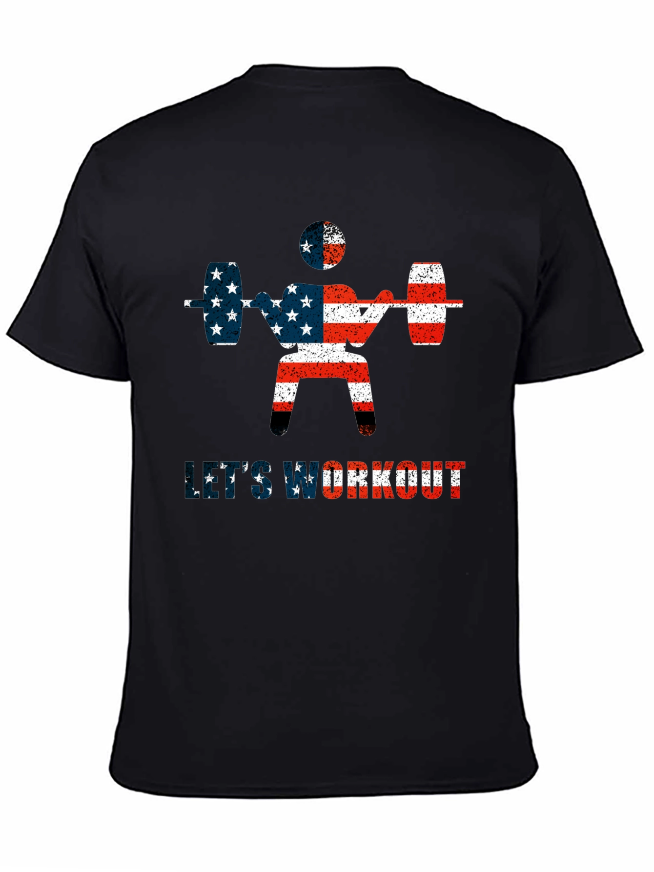 USA Flag Workout T-Shirt