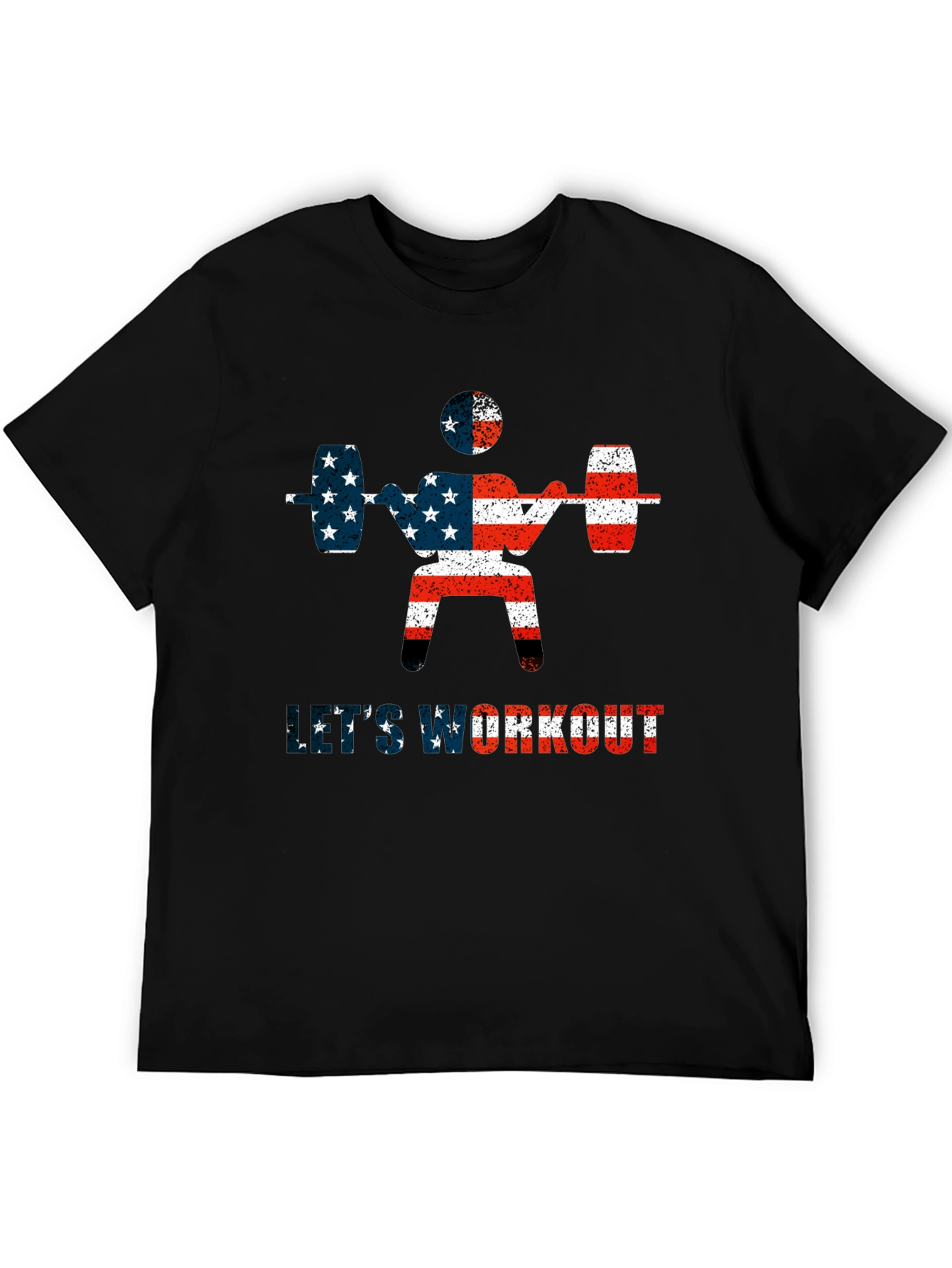 USA Flag Workout T-Shirt