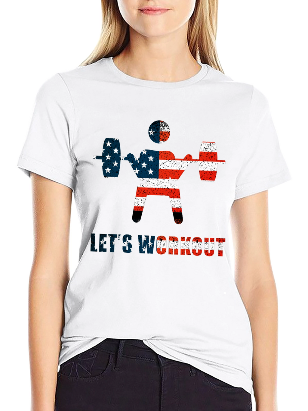 USA Flag Workout T-Shirt