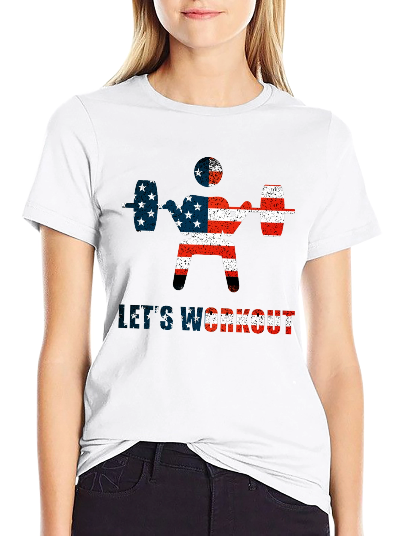 USA Flag Workout T-Shirt