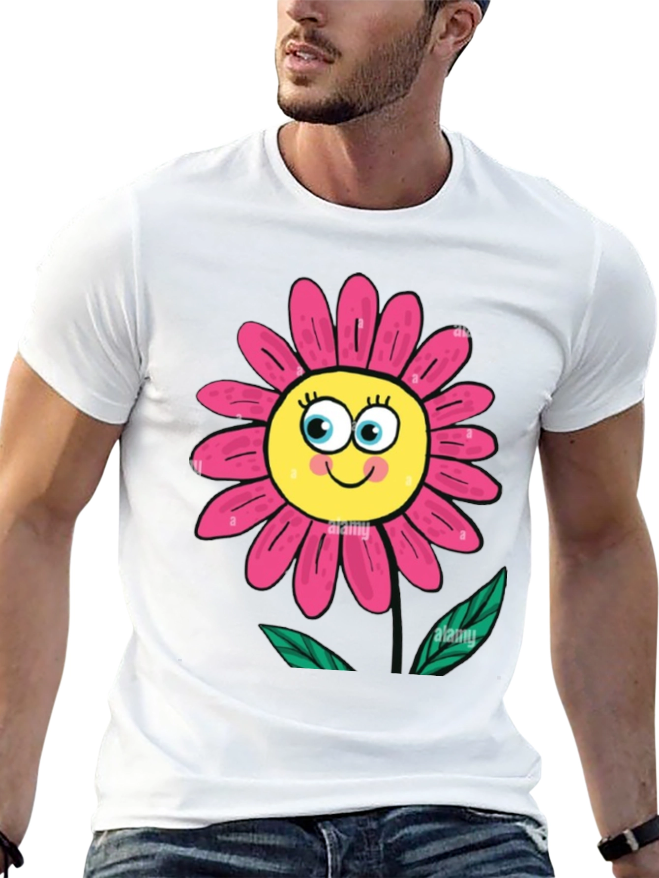 Funny Flower Graphic T-Shirt - Soft Cotton Tee