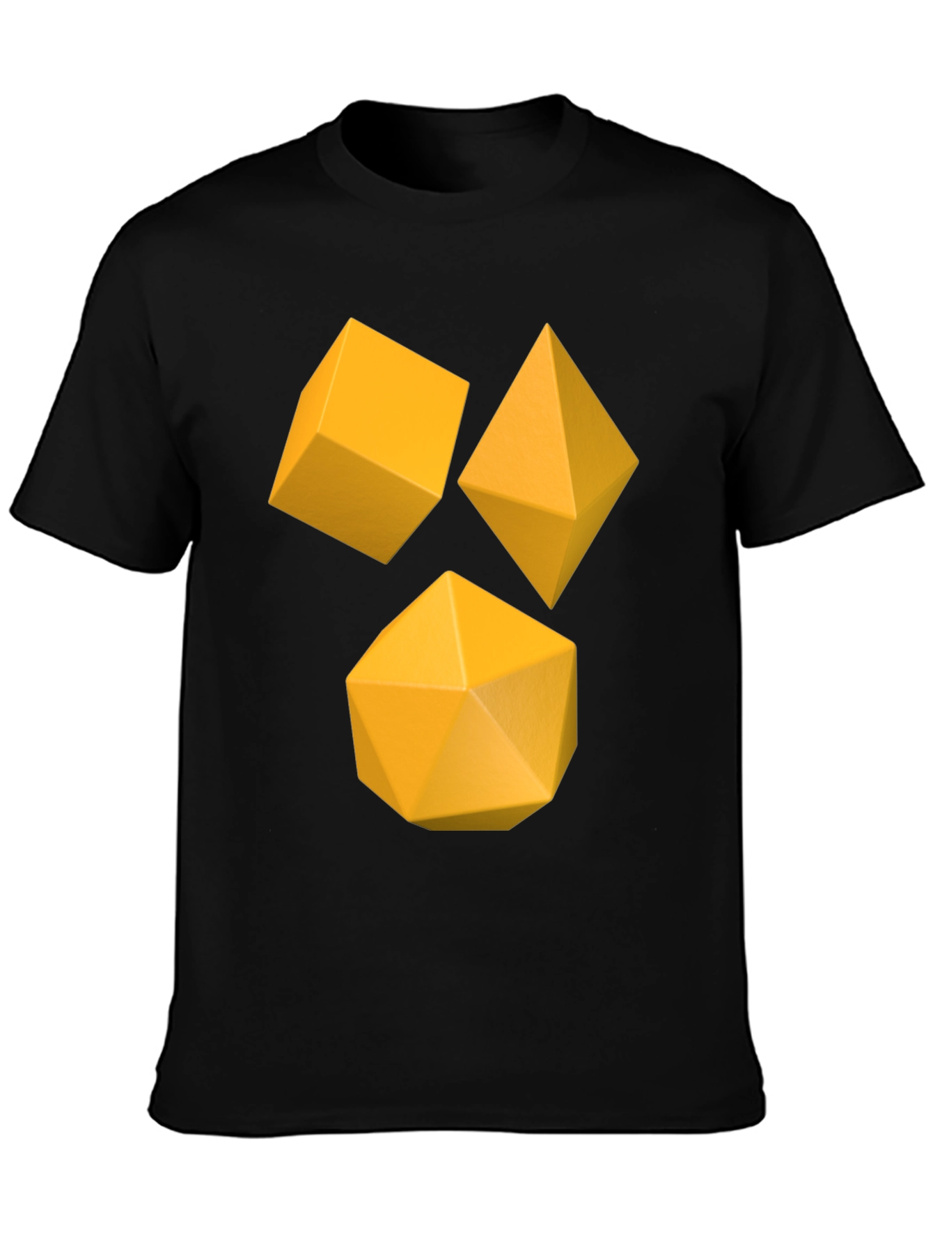 Geometric Solids Black T-Shirt