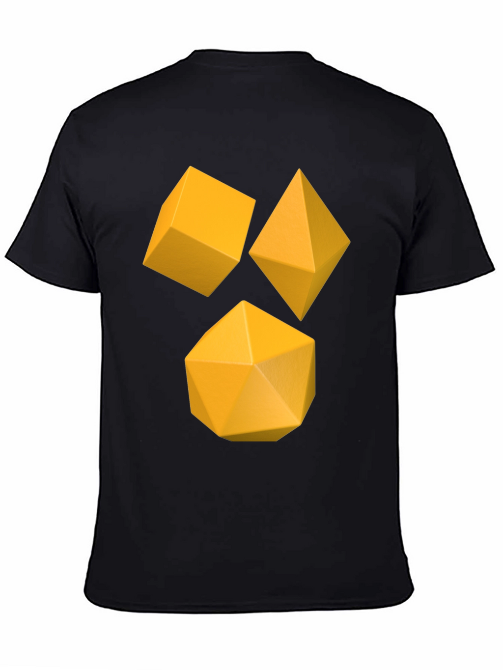 Geometric Solids Black T-Shirt