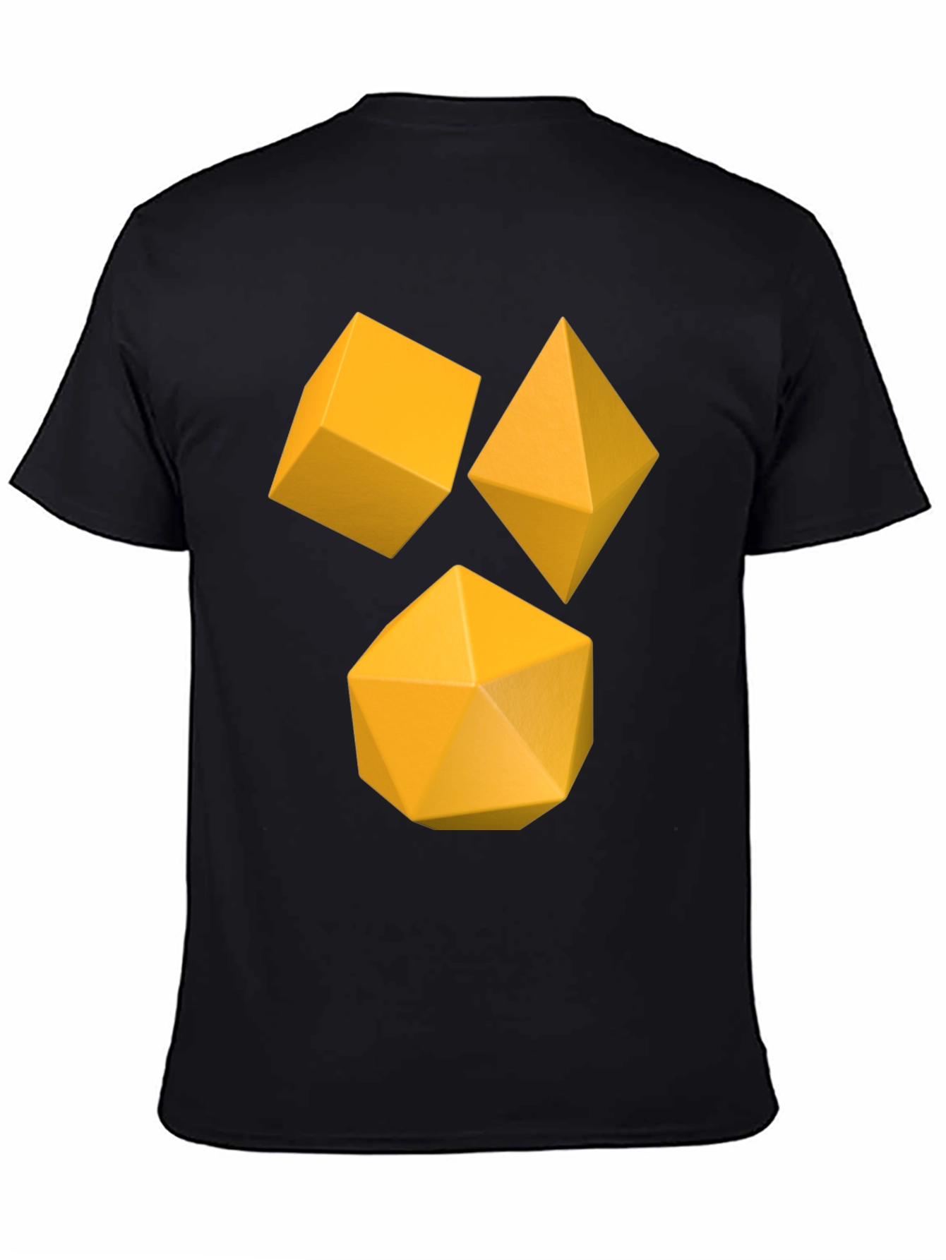 Geometric Solids Black T-Shirt