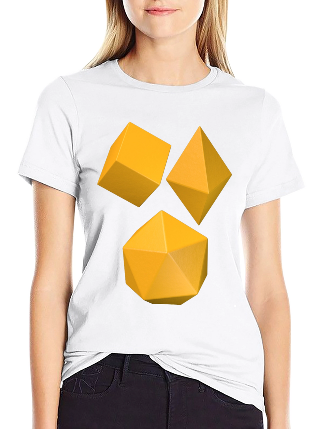 Geometric Solids Black T-Shirt
