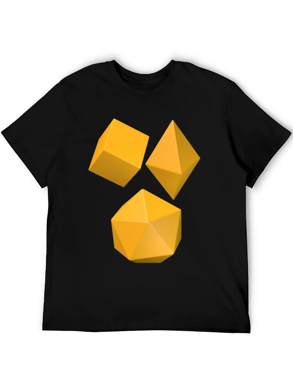 Geometric Solids Black T-Shirt