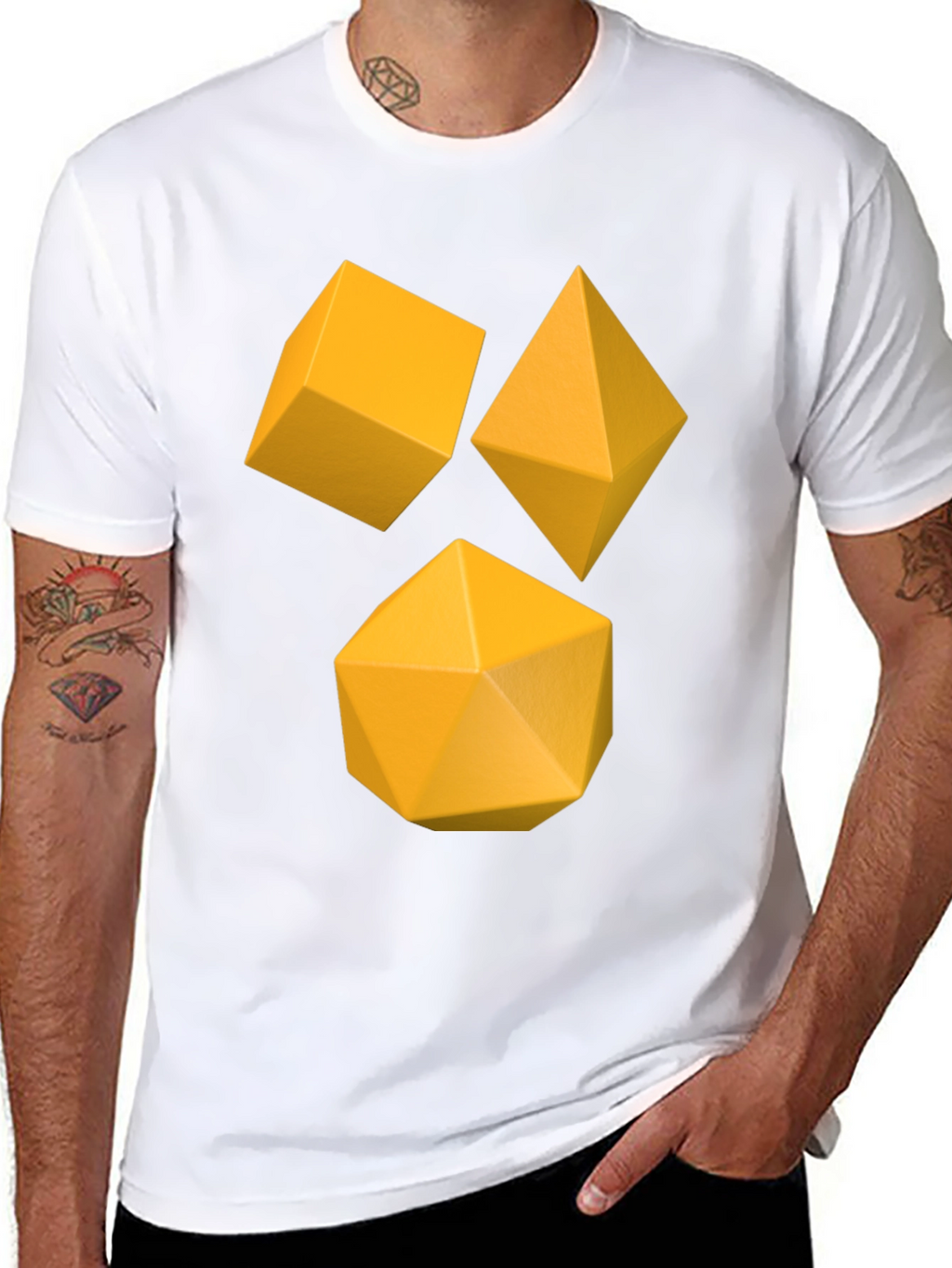 Geometric Solids Black T-Shirt