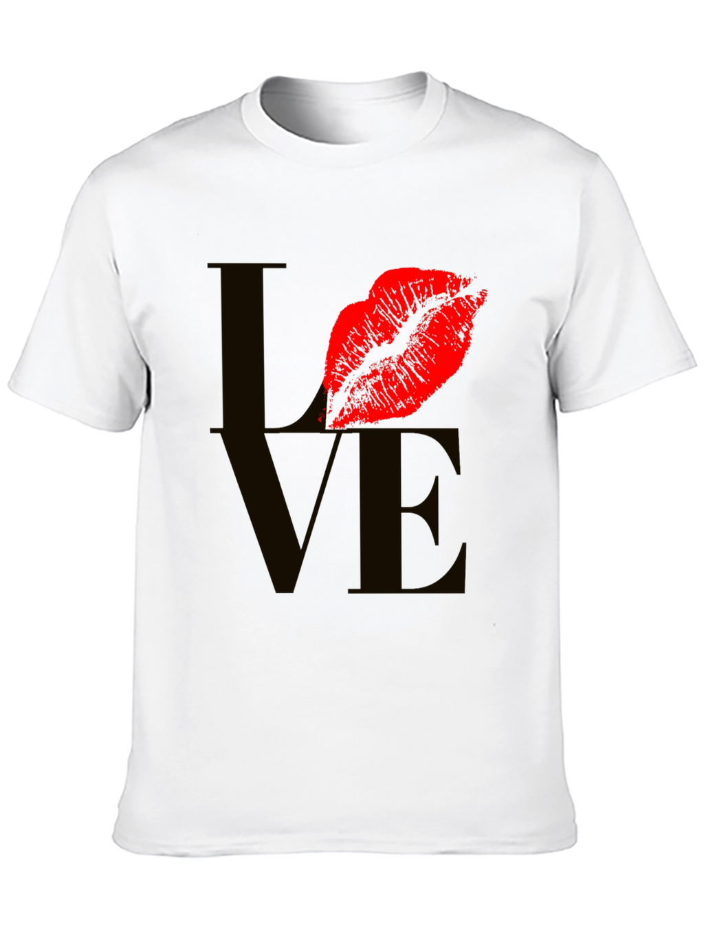 Love Lips Graphic Tee - Stylish Black T-Shirt
